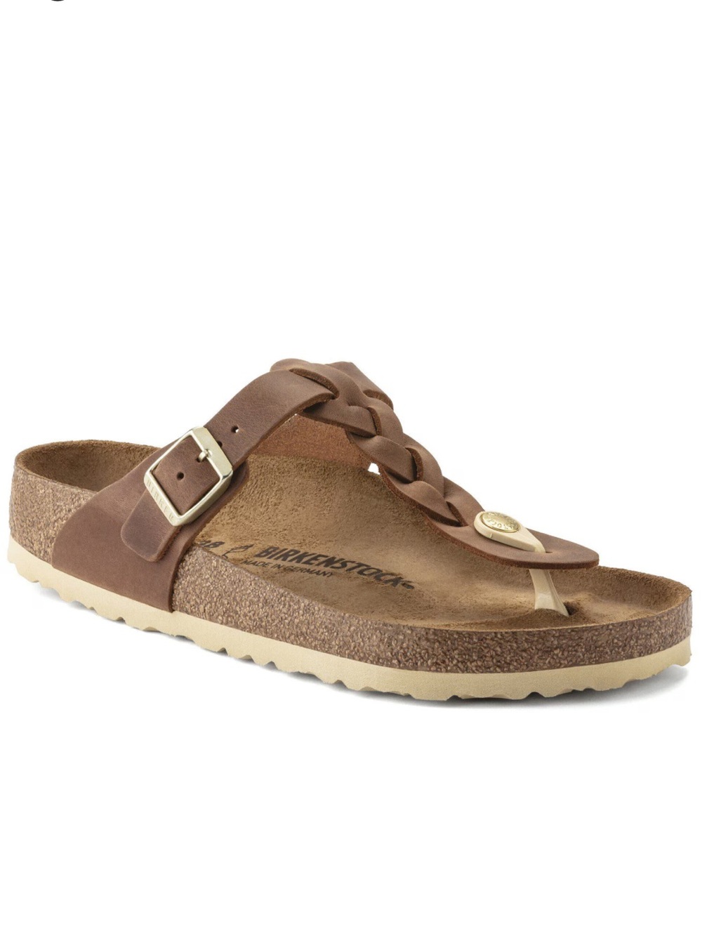 Birkenstock Gizeh Braided Sandal in Cognac - Picture 2 of 12